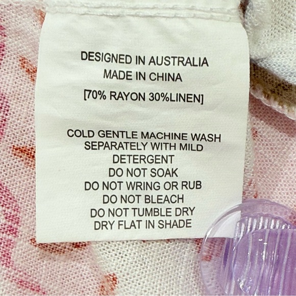 Paper Heart Les Citrons Maxi Dress Linen Coastal Chic Amalfi Euro Summer Large - Picture 8 of 10